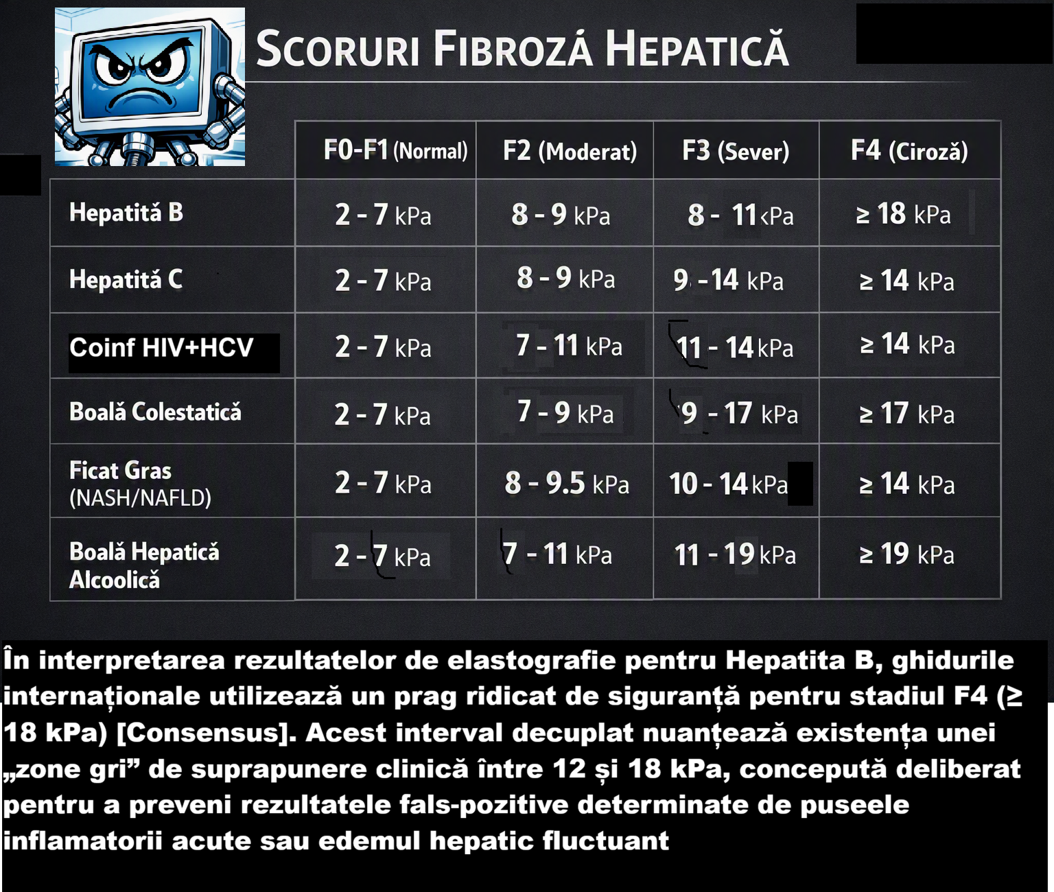 tabel valori fibroscan romana stadii metavir kpa hepatita ciroza