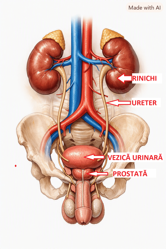 Anatomia aparatului urinar și sursele sângelui în urină