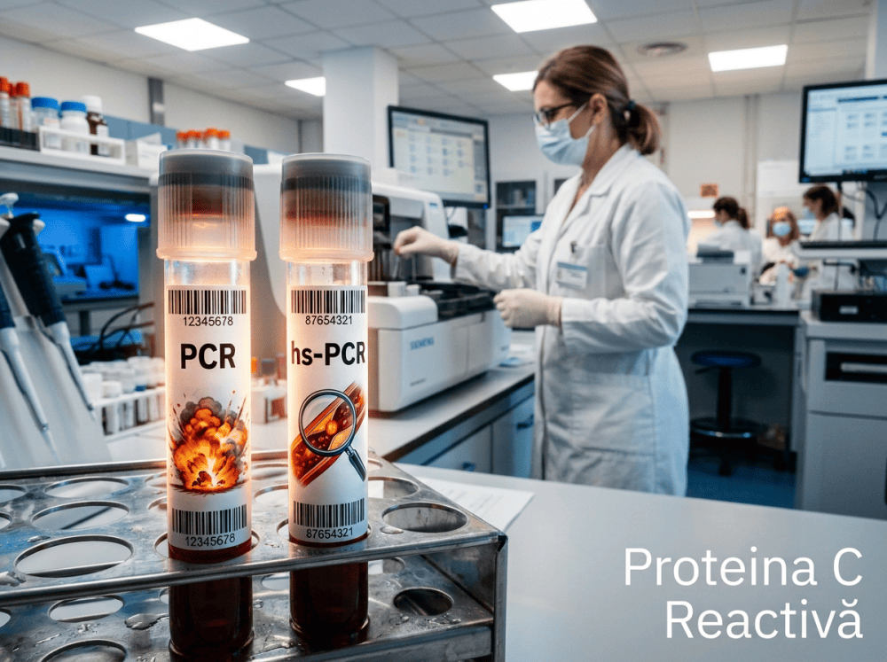 coperta analiza proteina c reactiva pcr si hs pcr risc cardiovascular vacutainer laborator