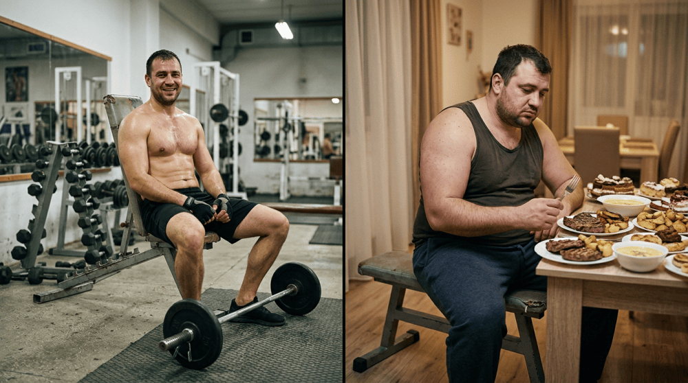 Comparație între exerciții și supraalimentare